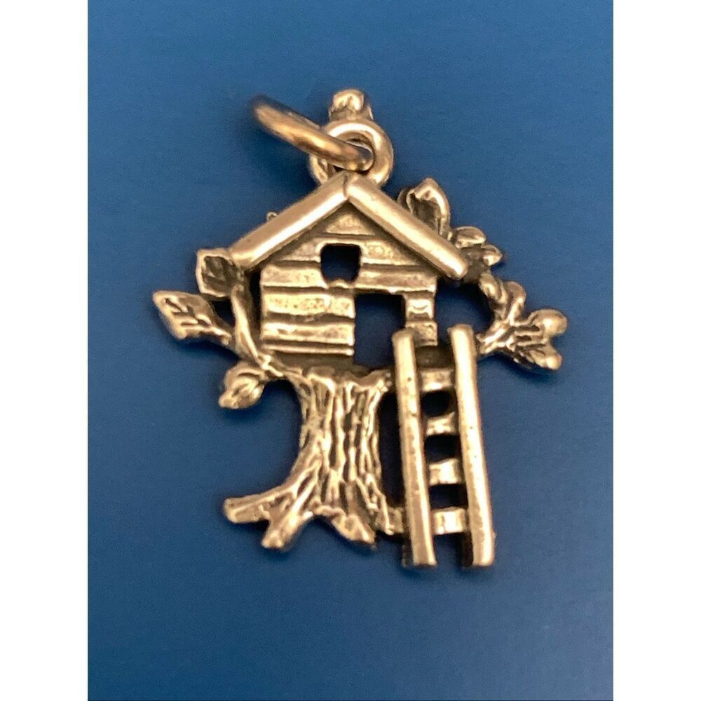 .925 Treehouse Sterling Silver Jewelry Charm #playhouse